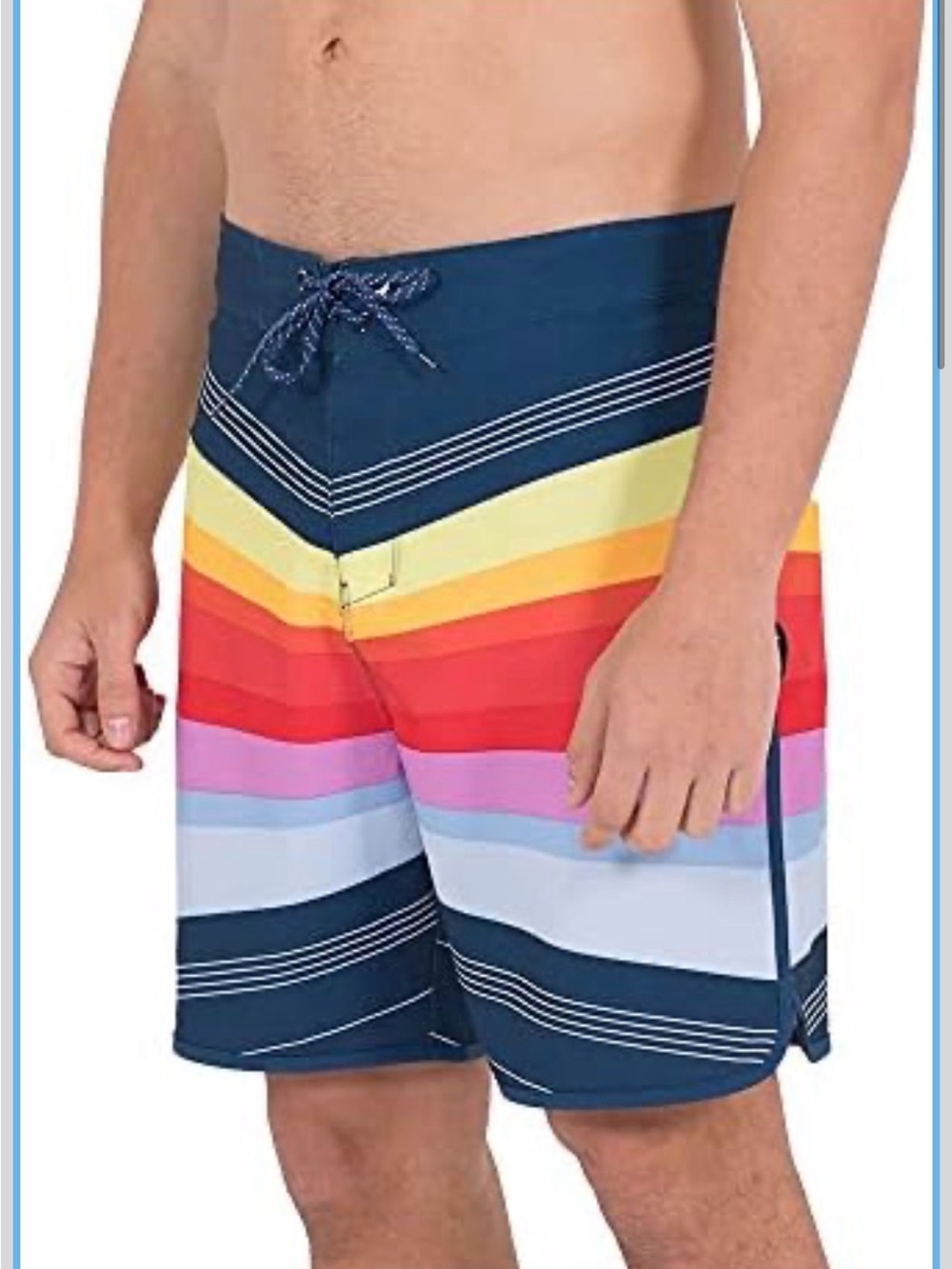 Hurley Men’s Phantom Board Shorts Multi-Color Stripes Sz 32